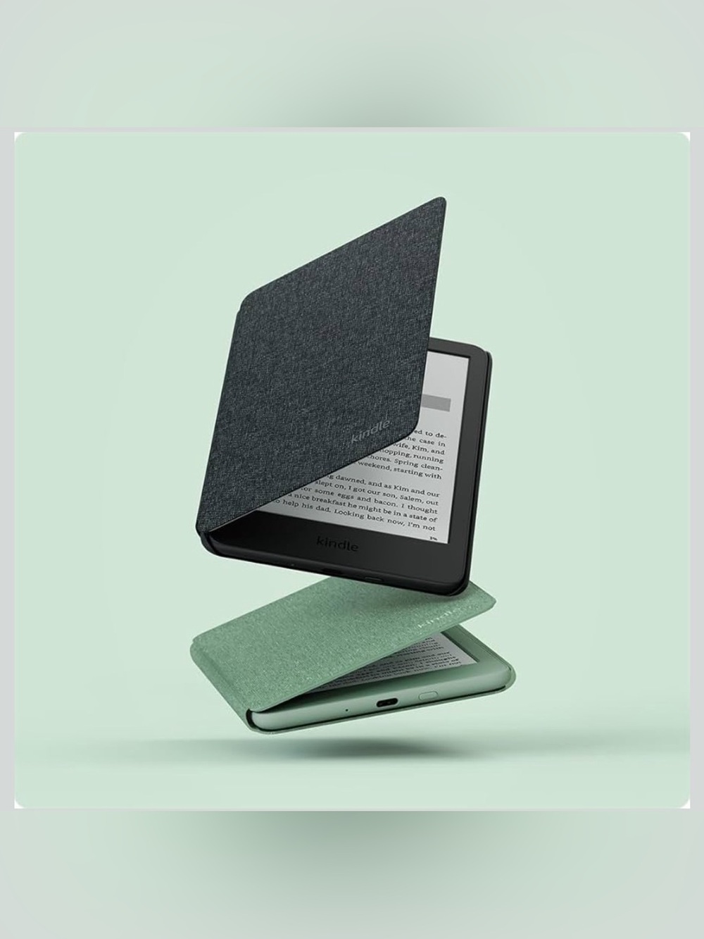 Amazon Kindle Fabric Cover Case Matcha Green 11th Gen
